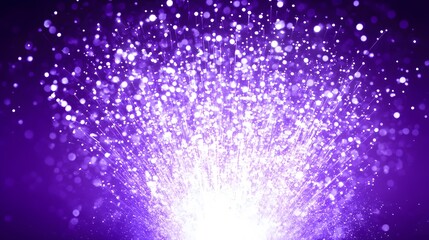 Purple Sparkles Light Burst Background