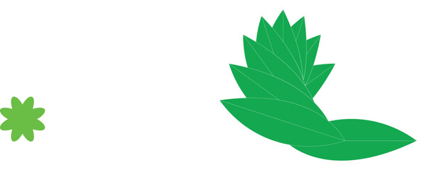 Green color leaf vector design.