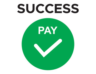 pay success vector design template design