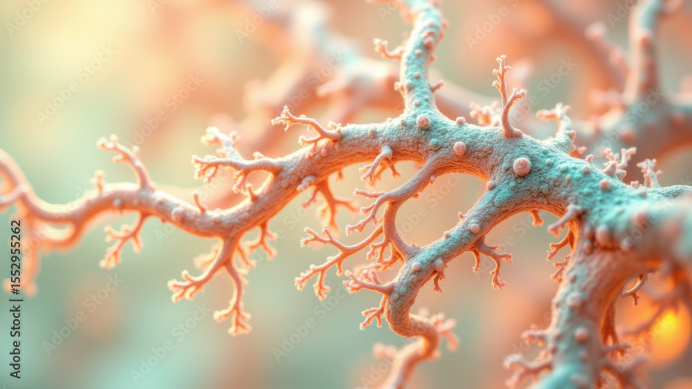 Poster close-up of a vns implant showing its intricate design with branches.