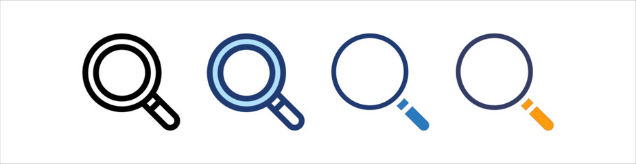 Search Icon Set Multiple Style Collection
