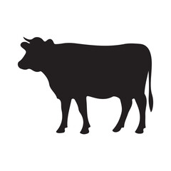 Cow Silhouette Vector Illustration set 	