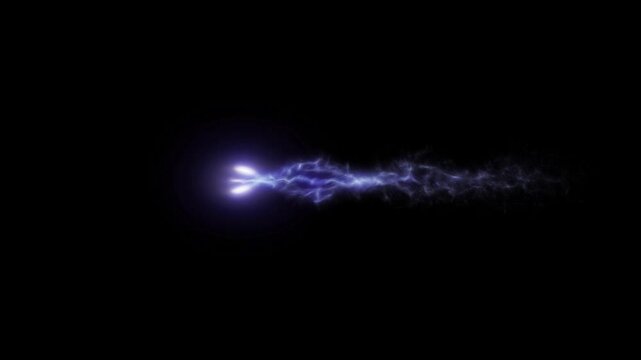 Particle spirit running with flare light follow the way effect overlay