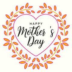 Obraz premium minimalist-heart-shaped-floral-wreath-frame--cente (1).eps