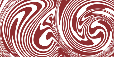 Red and white twisted wavy lines of different thicknesses. Texture of Christmas candy cane. Vector illustration
