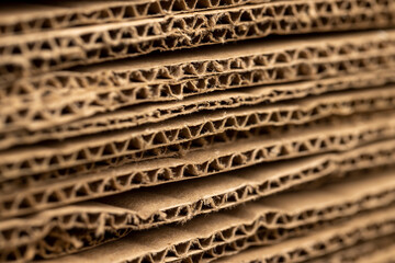 Multilayer cardboard for boxes and other items, stacked large amounts of corrugated cardboard after use in transportation