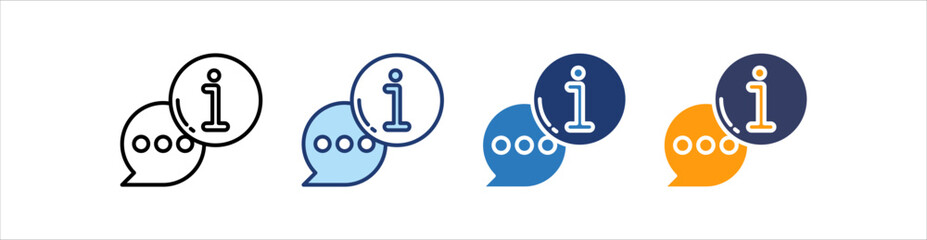Information Icon Set Multiple Style Collection