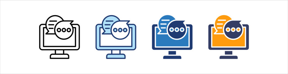 Live Chat Icon Set Multiple Style Collection