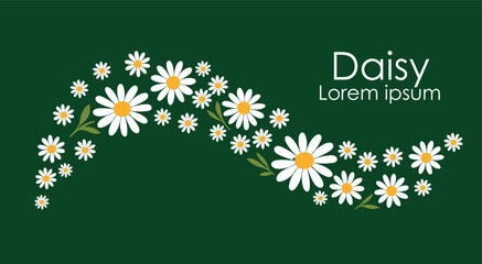 Daisy Flower Flat Design for Greeting Cards, Decoration, Stickers, Packaging, Fabric and Digital Art Projects