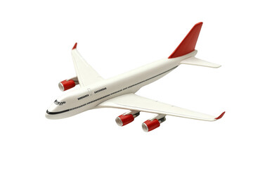 Airplane model isolated on white or transparent background