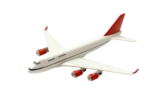 Airplane model isolated on white or transparent background