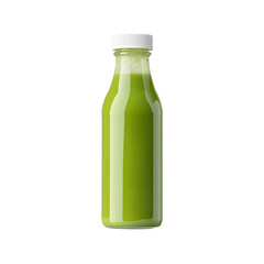 Green Juice in Glass Bottle with White Cap - Healthy Beverage Mockup