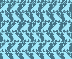 Fish pattern seamless. Fishes background. Marine texture. Ornament of kids fabric