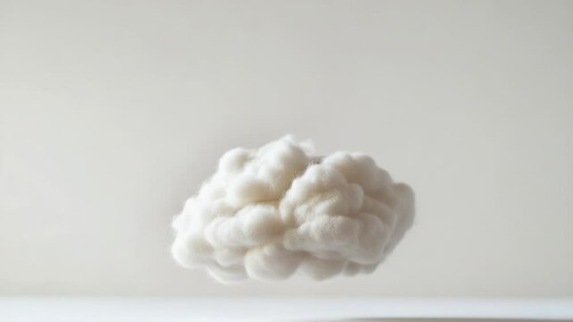 A lone white cloud floats gently in the air, perhaps part of a larger weather system