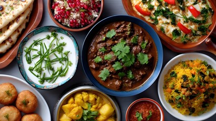 Diverse array of traditional Mexican dishes and accompaniments