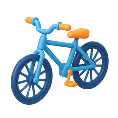 Blue and Orange 3 D Bicycle Icon Gigapixel Art Scale 400x Photoroom bike