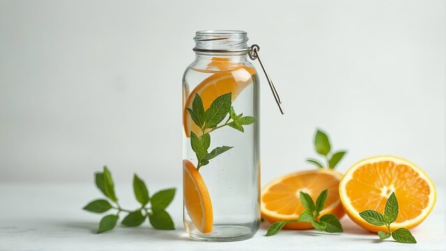 Infused water recipe orange and mint for detox healthy refreshing drink and weight loss diet plan 95
