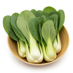 Crisp Bok Choy in Bamboo Bowl