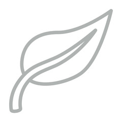 Leaf (Eco) Vector Line Grey Icon Design
