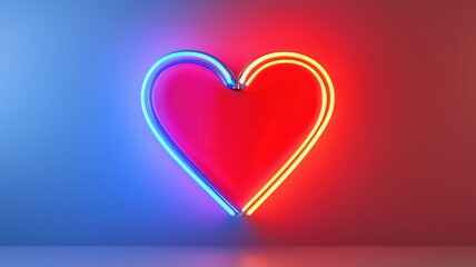 Luminous pink neon background, pulsing against weathered brick heart embodying passionate urban romance