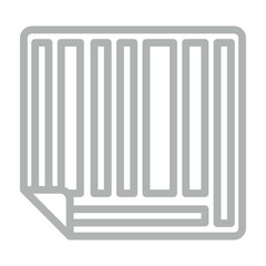 Barcode Vector Line Grey Icon Design