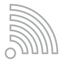 WiFi Signal Vector Line Grey Icon Design