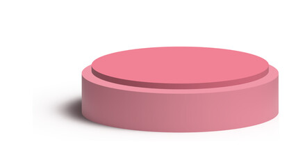 Soft Pink Raised Platform Podium with Transparent Background - Ideal for Displaying Feminine Products, Cosmetics, and Delicate Items

