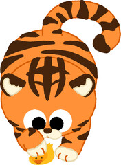 동물 호랑이 캐릭터 일러스트