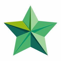 green star isolated on white
