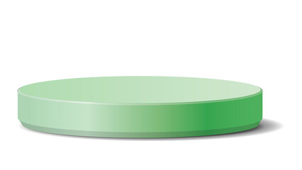 Smooth mint green cylindrical display podium with a subtle shadow, perfect for refreshing product presentations on a transparent background.

