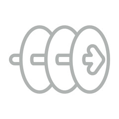 Transition Vector Line Grey Icon Design