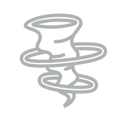 Tornado Vector Line Grey Icon Design