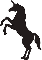 Unicorn silhouette, animal silhouette, Unicorn