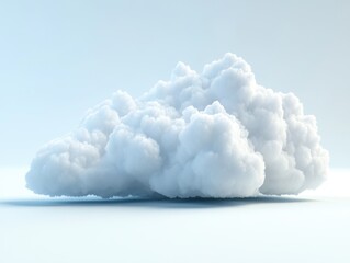 Fluffy cloud formation, weather element concept for graphic design and presentations use cases