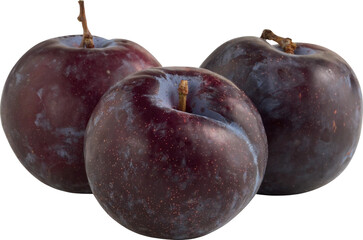  Fresh Black Plum Isolated From Background