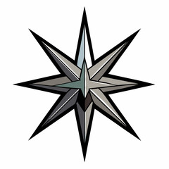 Fototapeta premium black and white star