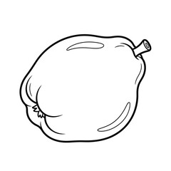 Sweet and Wholesome Fruits: A Delightful Outline Coloring Page Collection for Young Artists, pear