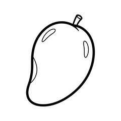 Sweet and Wholesome Fruits: A Delightful Outline Coloring Page Collection for Young Artists, Manggo