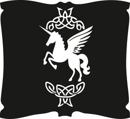 Unicorn silhouette, animal silhouette, Unicorn