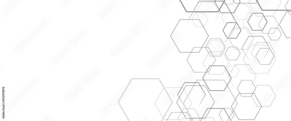 Poster vector abstract geometric network background technology with hexagonal shape