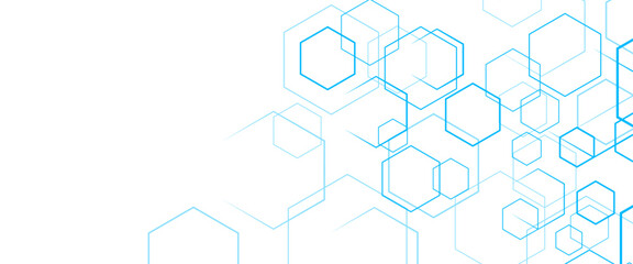 Vector futuristic abstract background technology with hexagonal shape