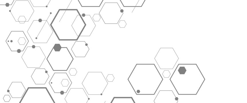 Vector abstract geometric network background technology with hexagonal shape