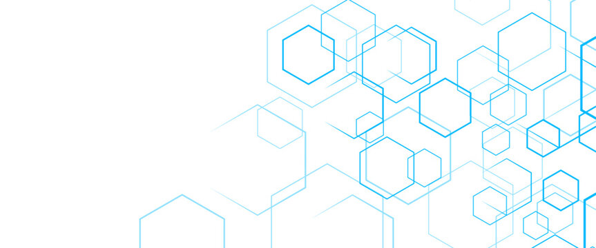 Vector futuristic abstract background technology with hexagonal shape