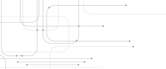 Vector minimalist geometric technology and digital connection design