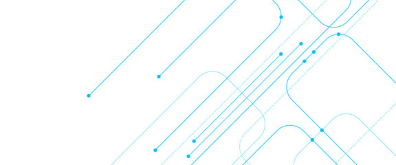 Vector minimalist geometric technology and digital connection design