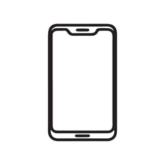 Mobile phone white mockup.