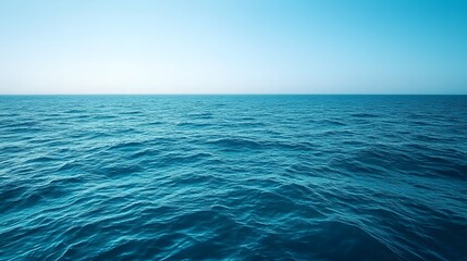 Fototapeta premium Vast Ocean Surface Calm Water Blue Sea Horizon