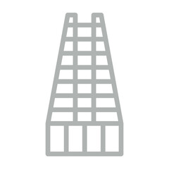 The Shard Vector Line Grey Icon Design
