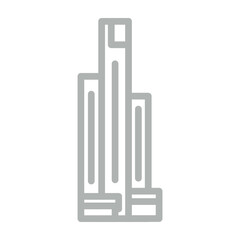 Eureka Tower Vector Line Grey Icon Design