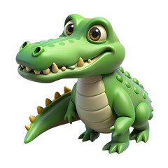 Fototapeta premium Cute Crocodile 3d Illustration
